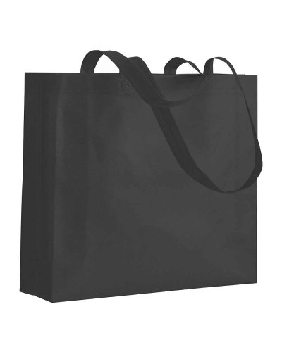 BORSA SHOPPER  IN TNT TERMOSALDATA MANICI LUNGHI Nero