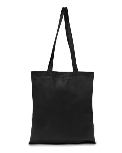 Shopper in cotone manici lunghi Nero