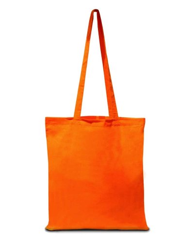 Shopper in cotone manici lunghi Arancio