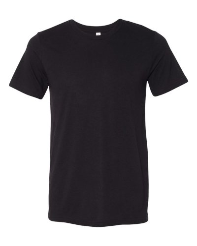 T-shirt girocollo unisex Triblend Solid Black Triblend