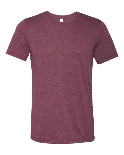 T-shirt girocollo unisex Triblend Maroon Triblend