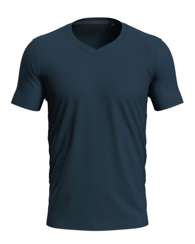 T-shirt Clive con scollo a V Marina Blue