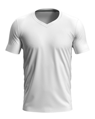 T-shirt Clive con scollo a V Bianco