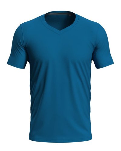 T-shirt Clive con scollo a V King Blue