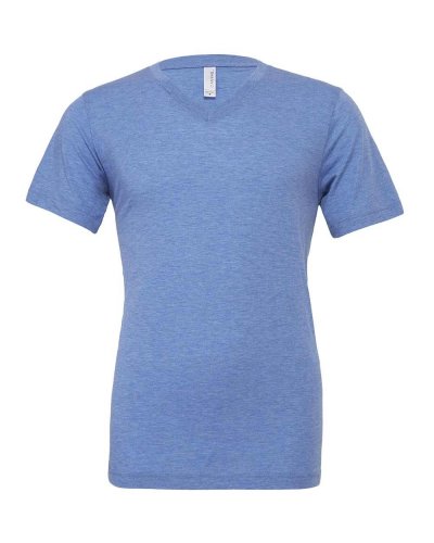T-shirt Triblend con scollo a V Blue Triblend