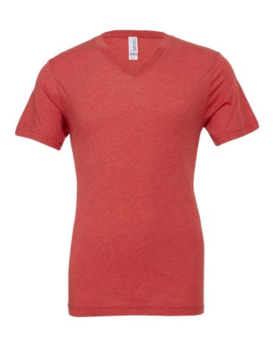 T-shirt Triblend con scollo a V Red Triblend