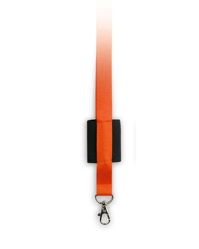 Portabadge con portacellulare elastico Arancione