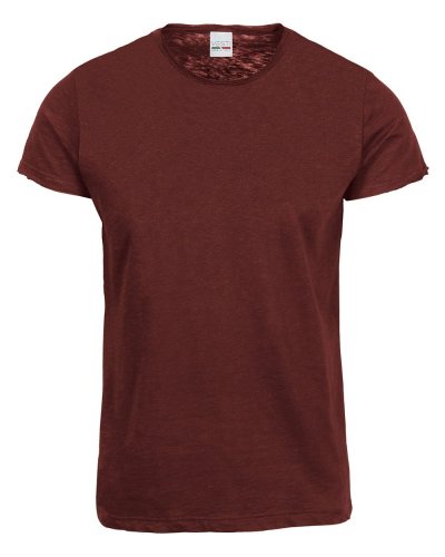 Maglia fiammata scollatura tonda Bordeaux