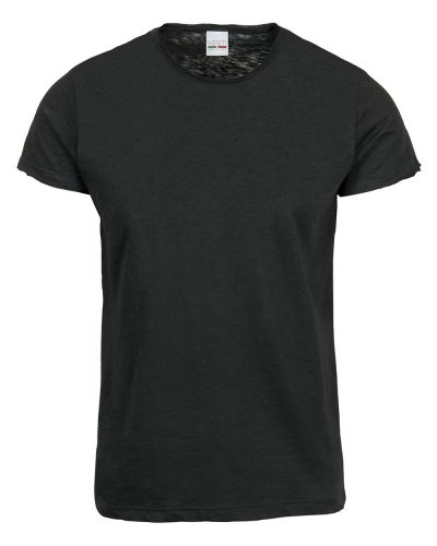 Maglia fiammata scollatura tonda Nero
