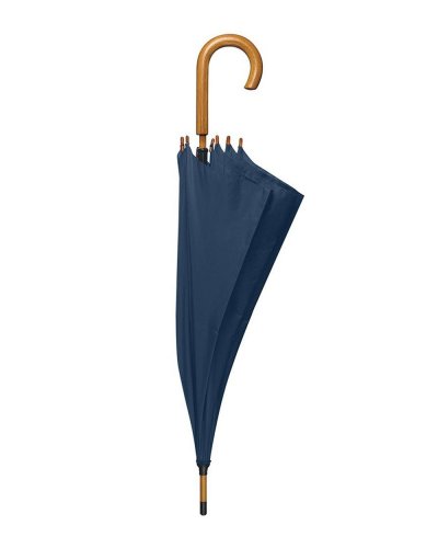 Ombrello con manico in legno Blu Navy