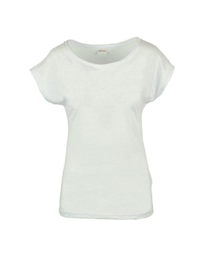 Maglia fiammata con scollatura ampia Bianco Panna
