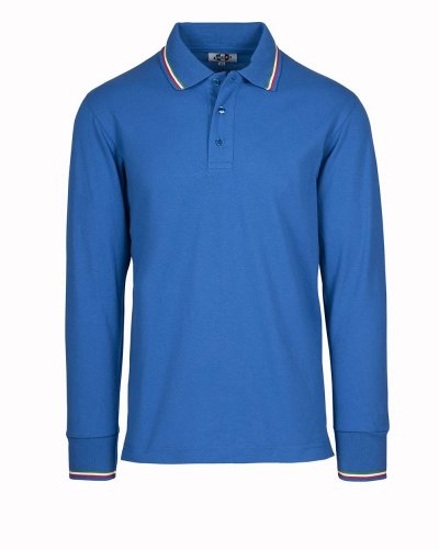 Italy polo piquè manica lunga Royal Sport