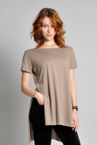 Maglia donna  cotone-modal regular fit, scollo tondo