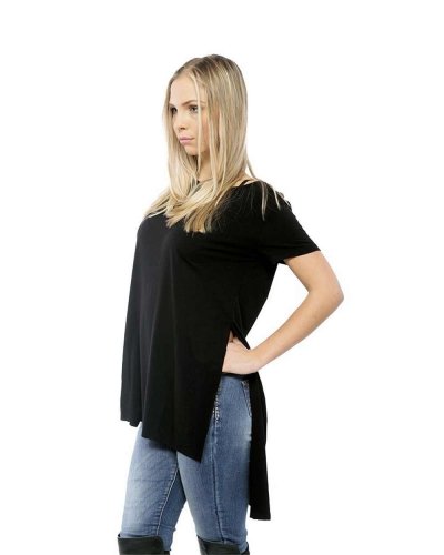 Maglia modal back longer scollatura tonda