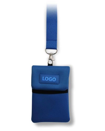 Porta cellulare da collo Blu