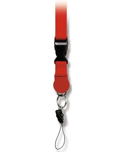 Lanyard con anello portachiavi Rosso