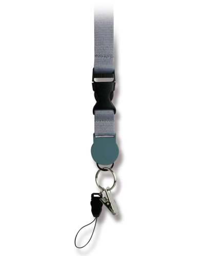 Lanyard con anello portachiavi Grigio