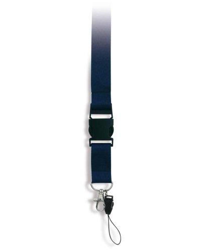 Lanyard con fibbia in plastica Blu Navy