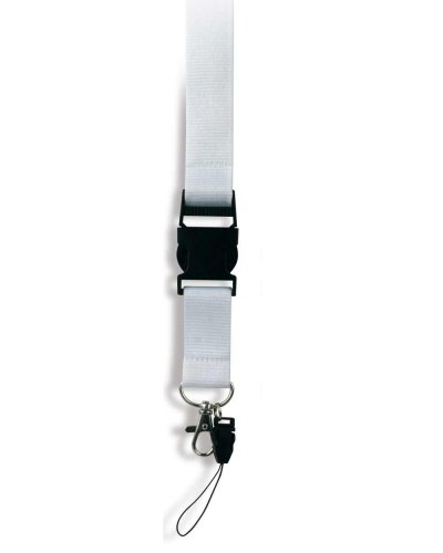 Lanyard con fibbia in plastica Bianco