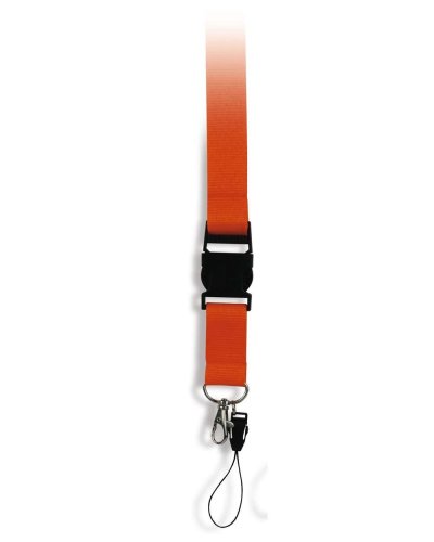 Lanyard con fibbia in plastica Arancione