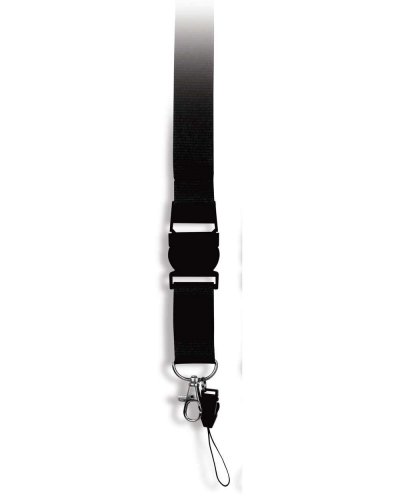 Lanyard con fibbia in plastica Nero