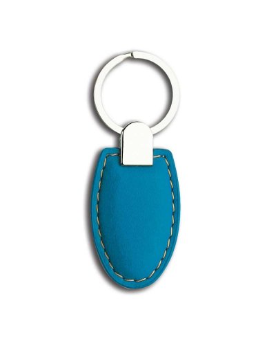 Portachiavi in ecopelle Blu
