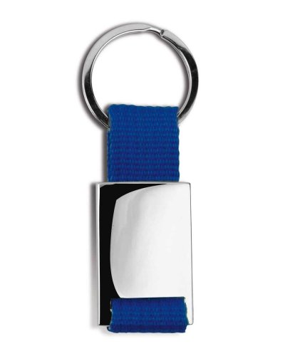 Portachiavi in metallo e poliestere Blu