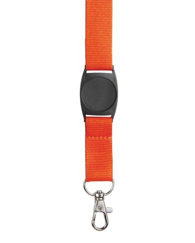 Lanyard con moschettone in metallo Arancione