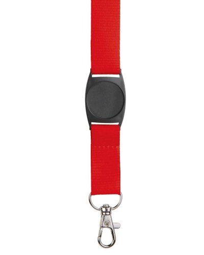 Lanyard con moschettone in metallo Rosso
