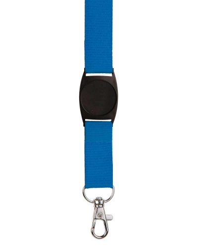 Lanyard con moschettone in metallo Blu