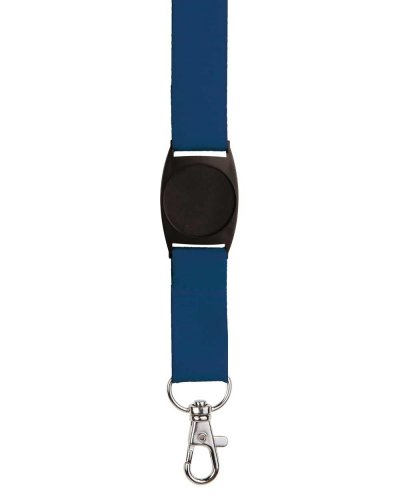 Lanyard con moschettone in metallo Blu Navy