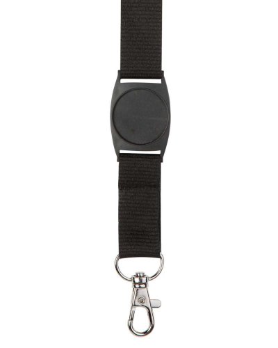 Lanyard con moschettone in metallo Nero
