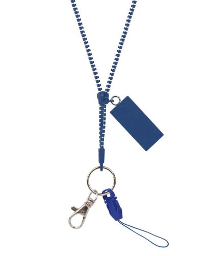 Portabadge cerniera lampo Blu Navy