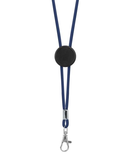 Portabadge con targhetta tonda Blu Navy