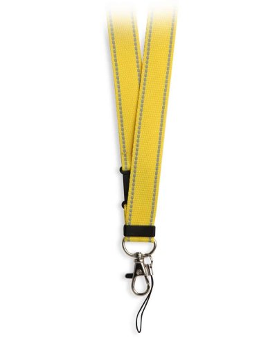 Lanyard catarifrangente vicino al bordo e aggancio per cellulare Giallo