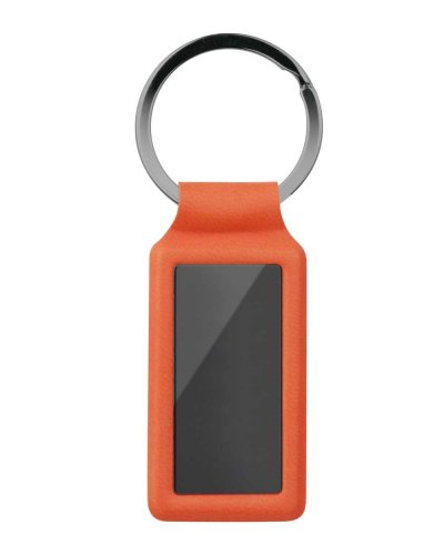 Portachiavi con anello in metallo brunito Arancione