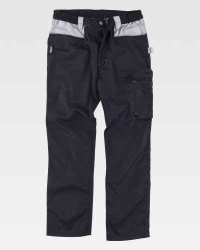 Pantalone multitasche con rinforzo sul retro GREY / BLACK