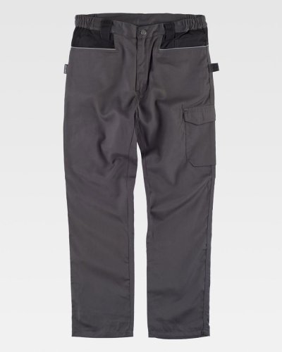 Pantalone multitasche con rinforzo sul retro DARK GREY / BLACK