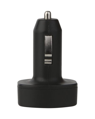 Caricatore da auto doppia uscita USB Nero