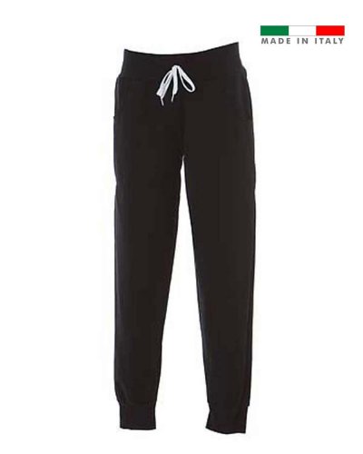 Pantaloni in felpa made in Italy Brindisi Black