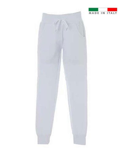 Pantaloni in felpa made in Italy Brindisi White