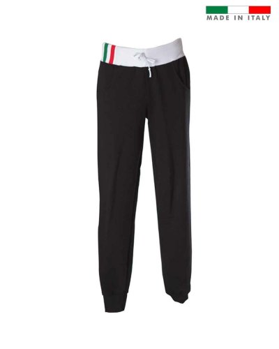 Pantaloni in felpa made in Italy Palermo Black