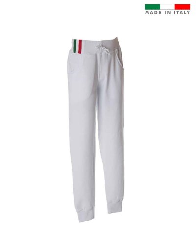 Pantaloni in felpa made in Italy Palermo White