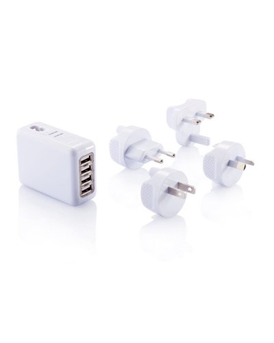 Adattatore da viaggio con quattro porte USB