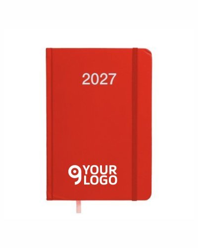 Agenda giornaliera 2027 con copertina rigida in cartoncino