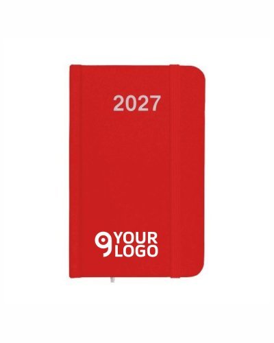 Agenda semanal de bolsillo 2027, tapa dura de cartón plastificado