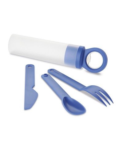 Apribottiglie con set posate