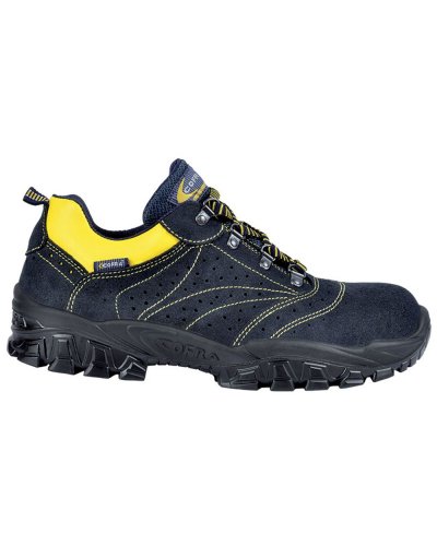 Arbeitssicherheitsschuhe New Arno S1P SRC aus schwarzem Veloursleder