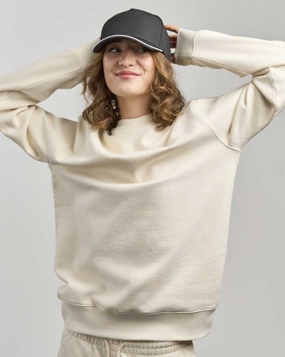 Casquette à 5 panneaux Urbanazia, visière plate et fermeture snap