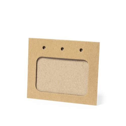 Étui pour badge Tures en carton recyclé naturel